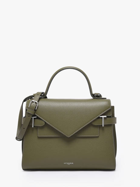 Cross Body Tas M Emilie Grainé Leder Le tanneur Groen emily TEMI1014